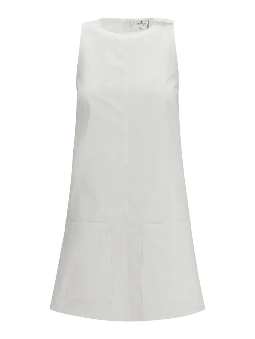 White Cotton Casual Dress