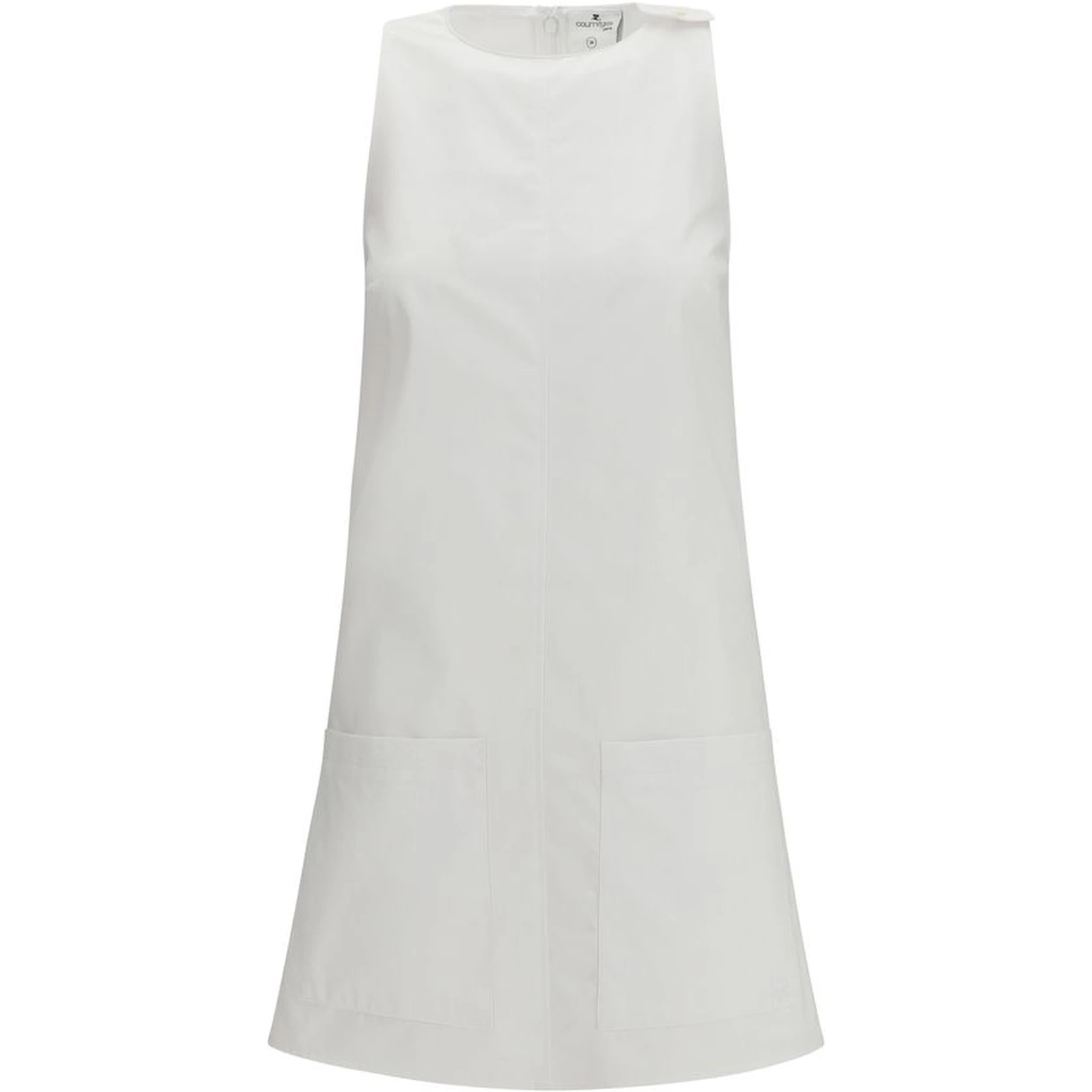 White Cotton Casual Dress