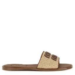 Beige Nylon Slippers