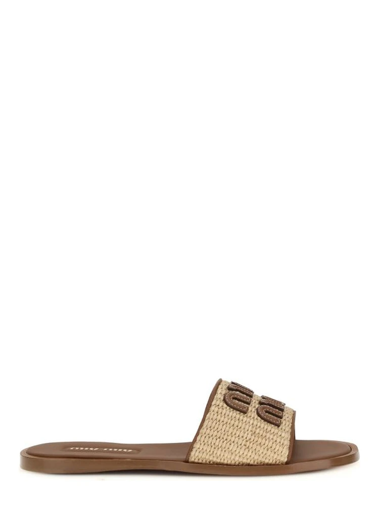 Beige Nylon Slippers