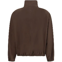 Brown Polyester Bomber
