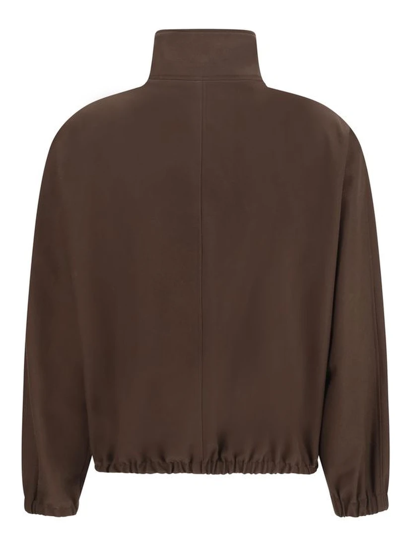 Brown Polyester Bomber