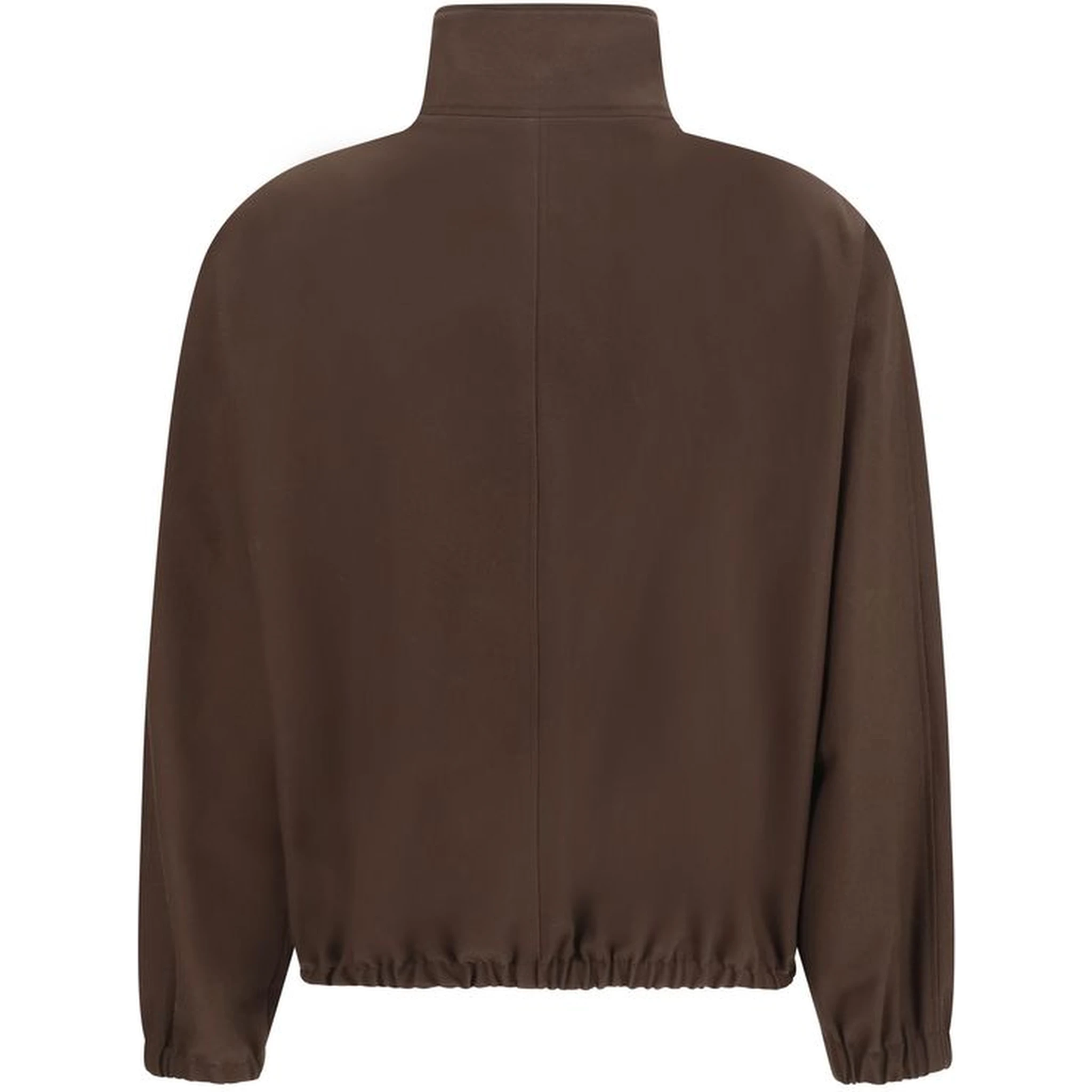 Brown Polyester Bomber