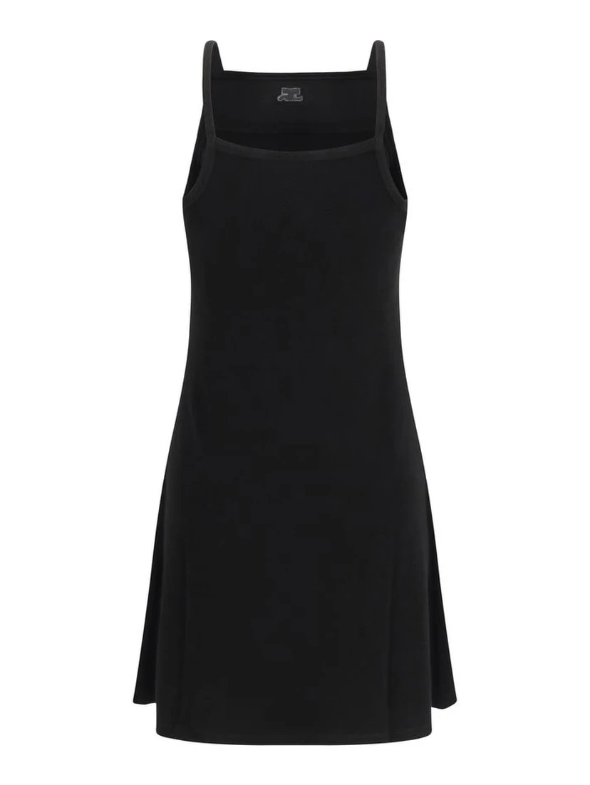 Black Viscose Casual Dress