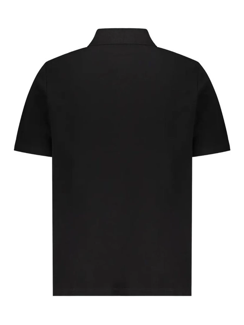 Black Cotton Polo Shirt