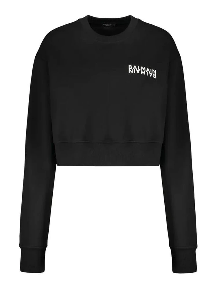 Black Cotton Sweatshirt