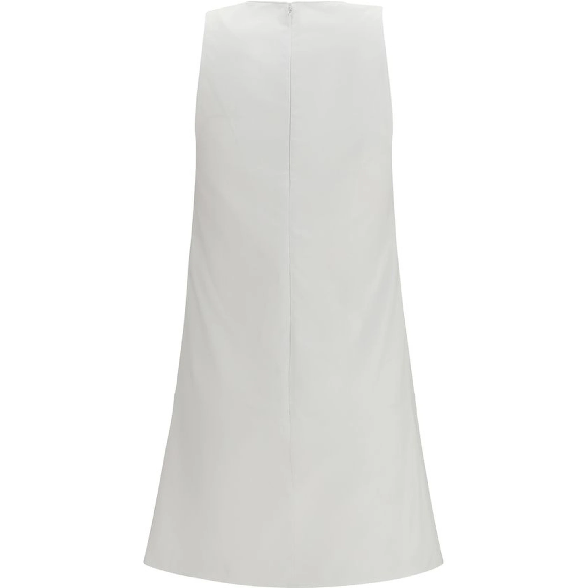 White Cotton Casual Dress