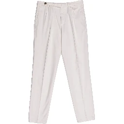 بنطلون قطني أبيض كاجوال