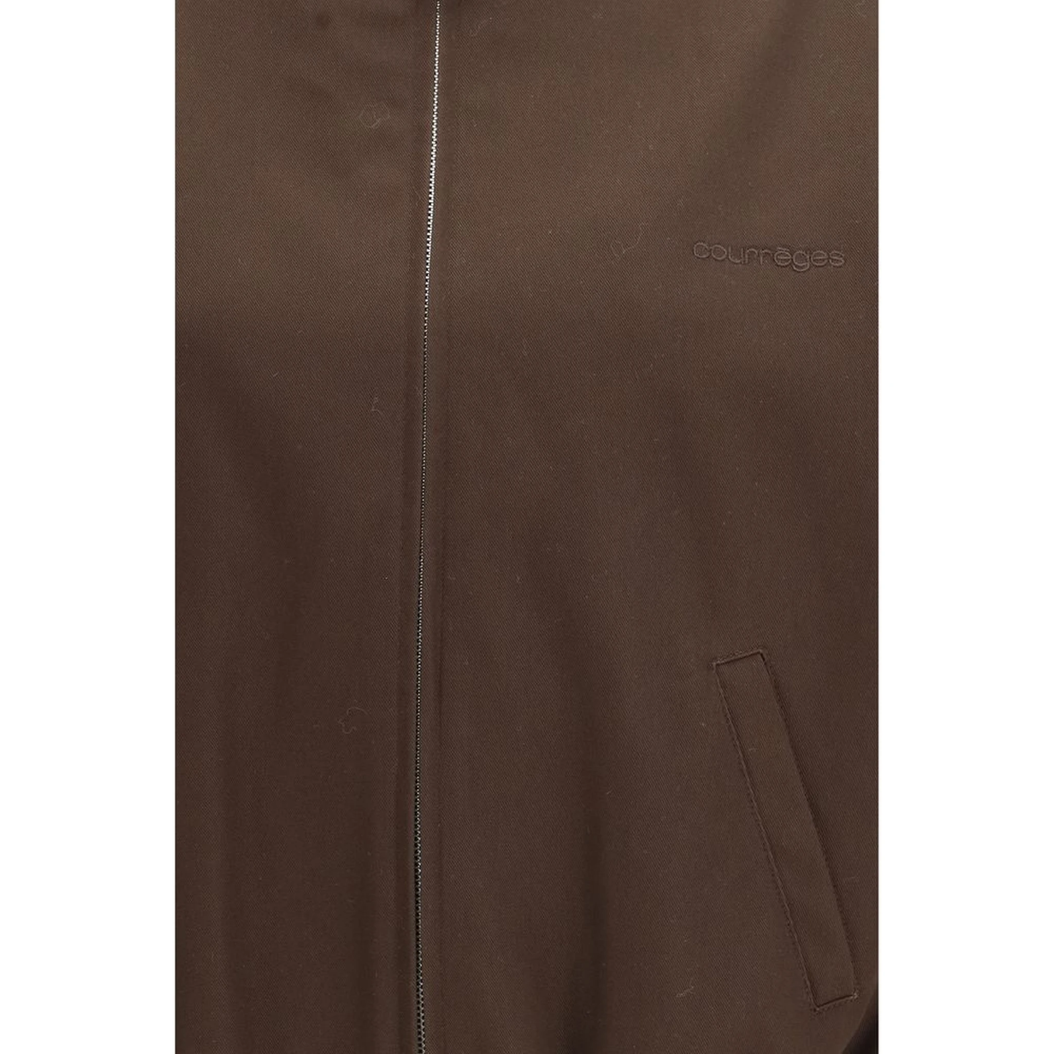 Brown Polyester Bomber