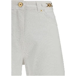 White Cotton Straight-Leg Jeans