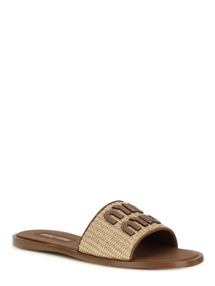 Beige Nylon Slippers
