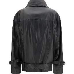 جاكيت جلد أسود