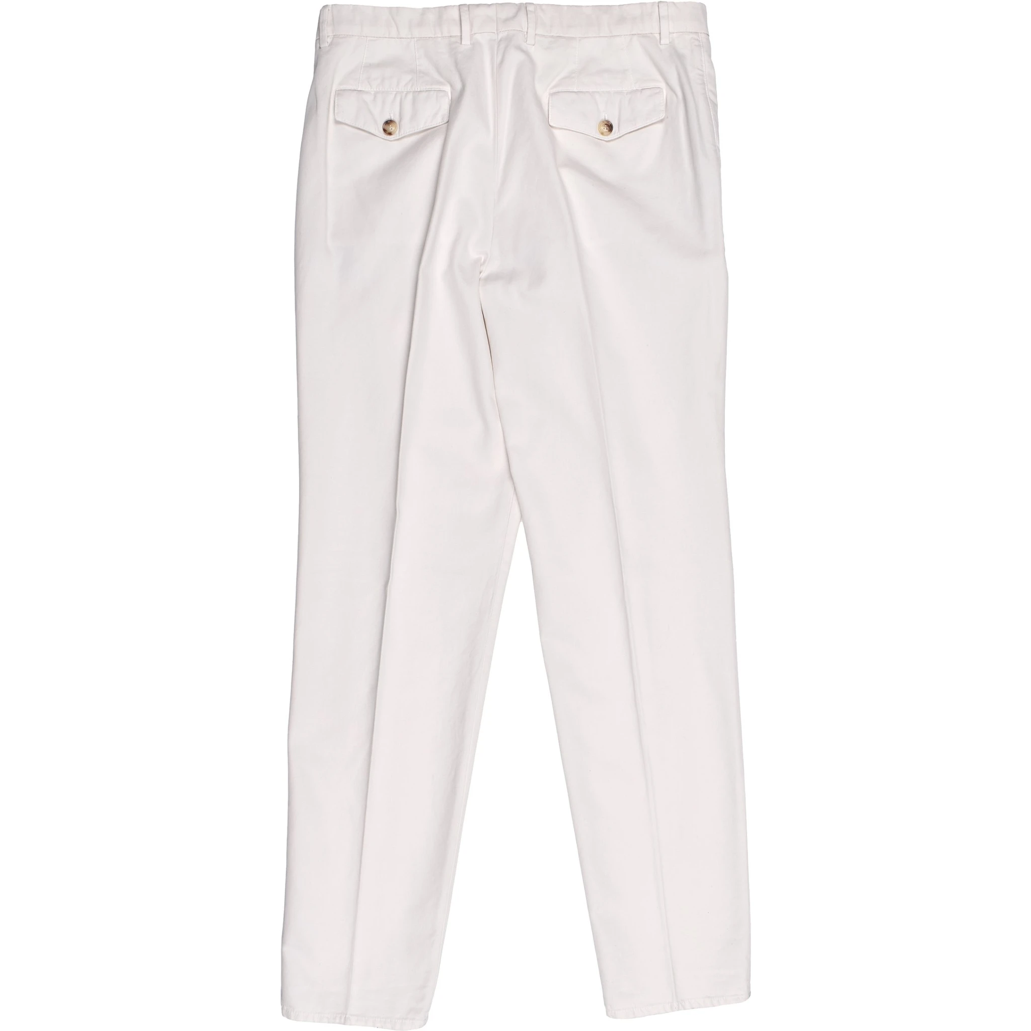 بنطلون قطني أبيض كاجوال