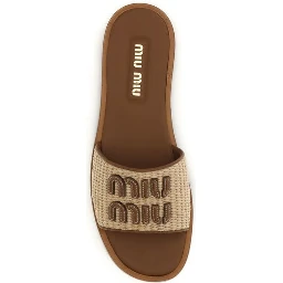Beige Nylon Slippers