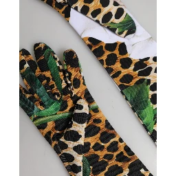 Multicolor Floral Leopard Elbow Length Women Gloves