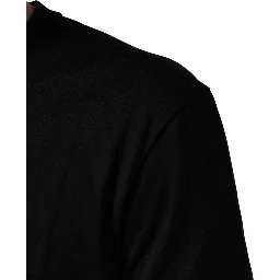 Black Logo DG Print Cotton Crew Neck T-shirt
