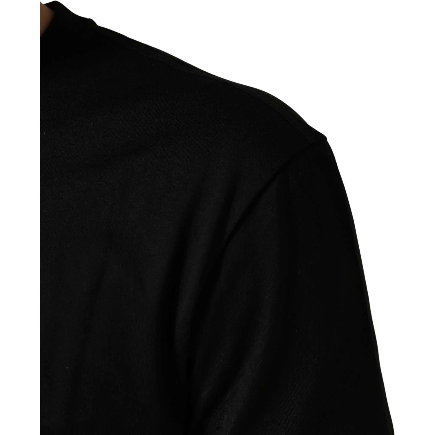 Black Logo DG Print Cotton Crew Neck T-shirt