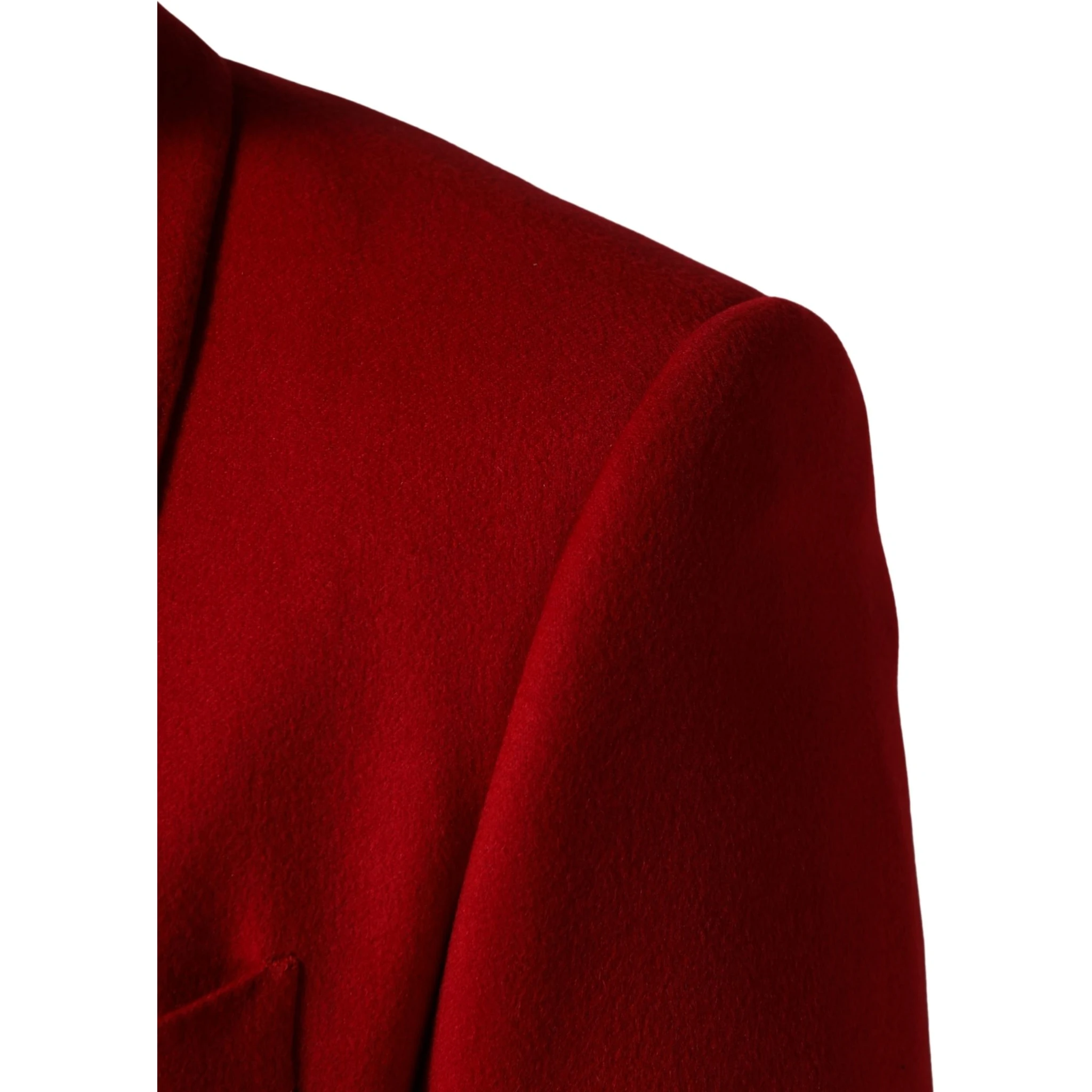 Red Cashmere Single Breasted Jacket Blazer