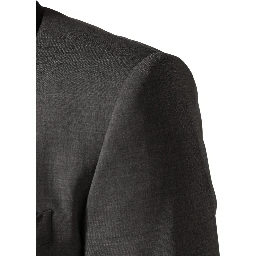 Gray Wool Single Breasted 1 Button 3PC Suit