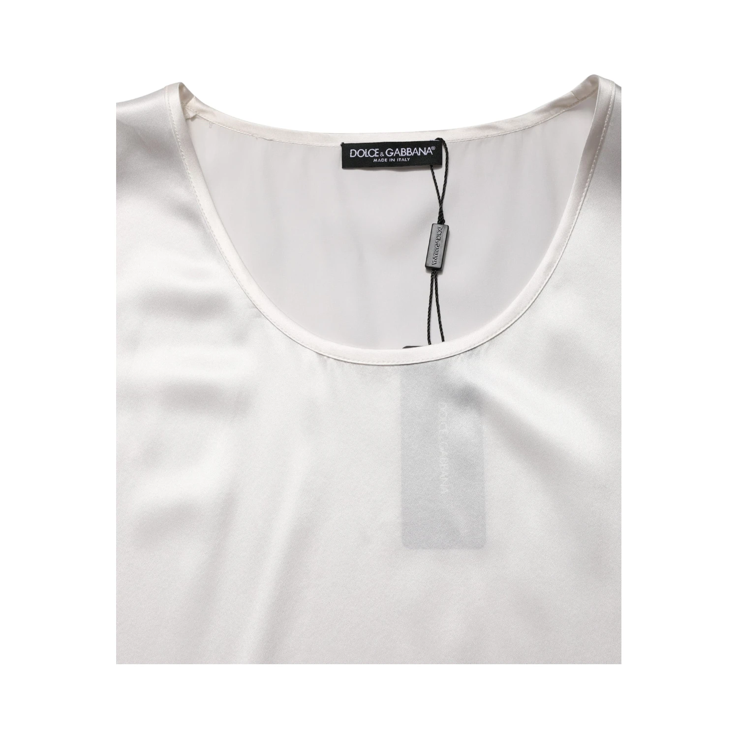 White Satin Polyester SleevelessTank T-shirt
