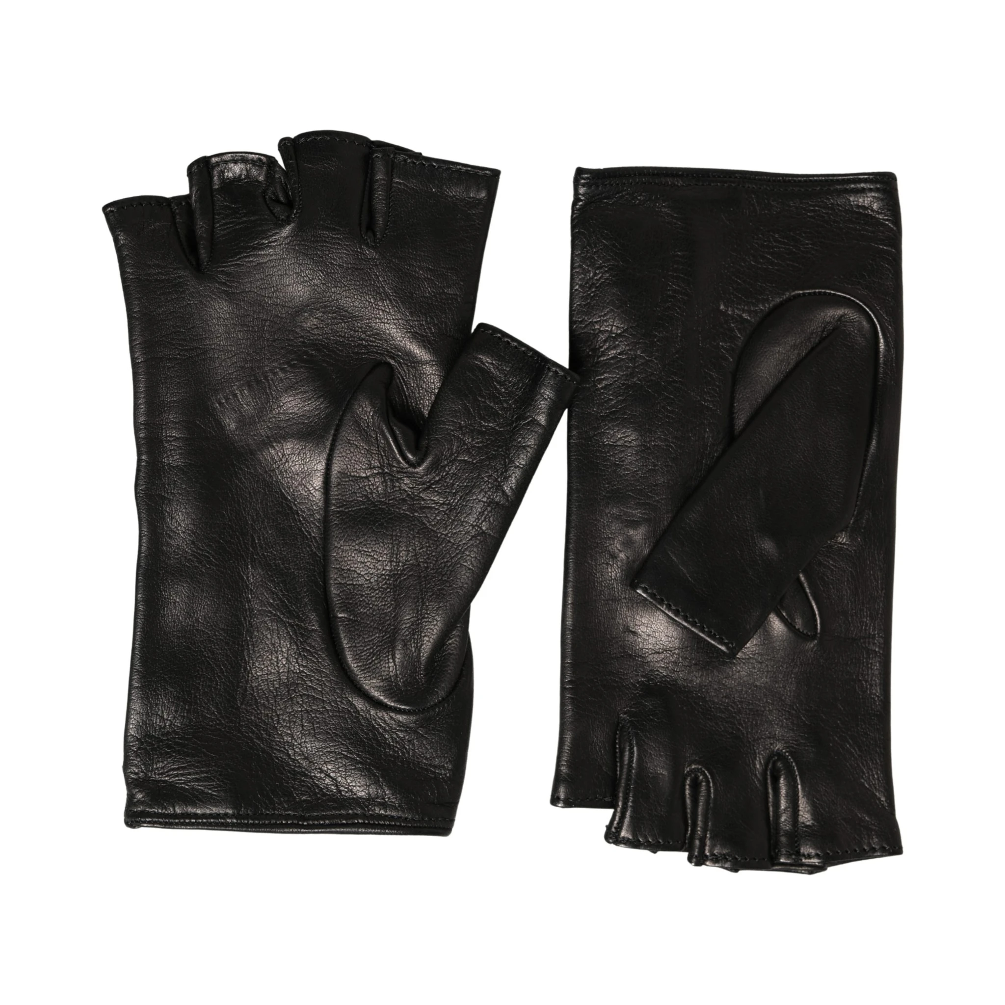Women Black Embellished Wrist Length Mitten Gloves