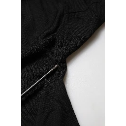 Black Wool Short Sleeves Men Polo  T-shirt