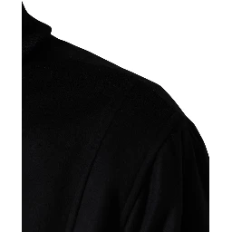 Black Cashmere Knitted Button Down Jacket