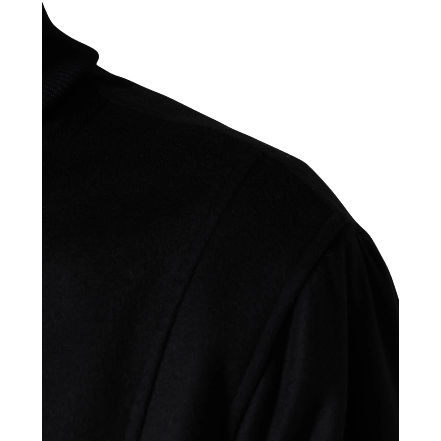 Black Cashmere Knitted Button Down Jacket