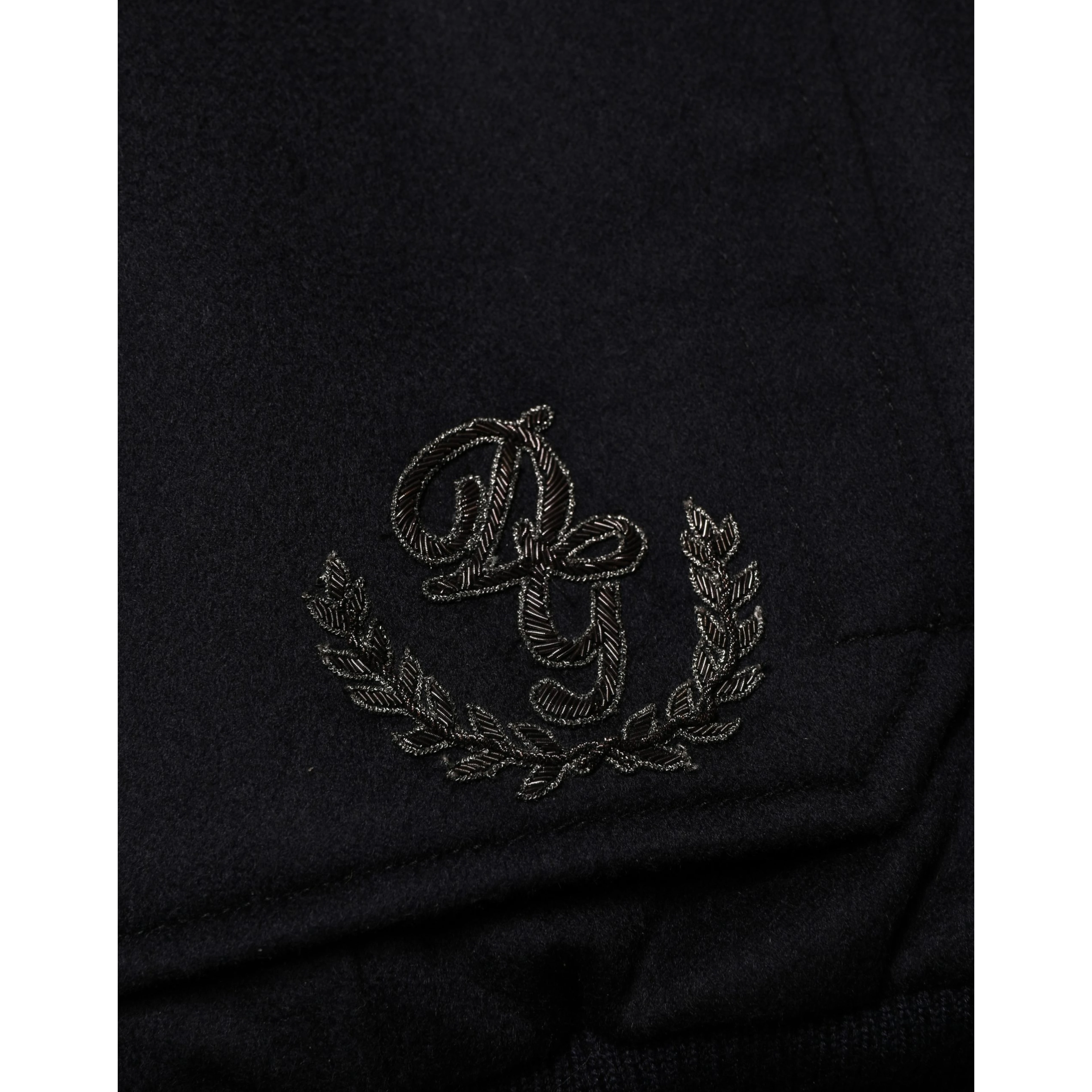 Black Cashmere Knitted Button Down Jacket