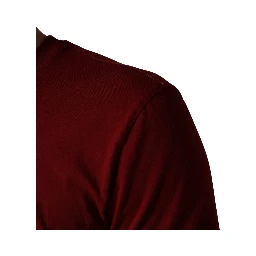 Maroon Cotton Crew Neck Short Sleeves T-shirt