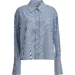 Striped cropped shirt