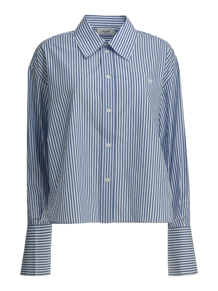 Striped cropped shirt