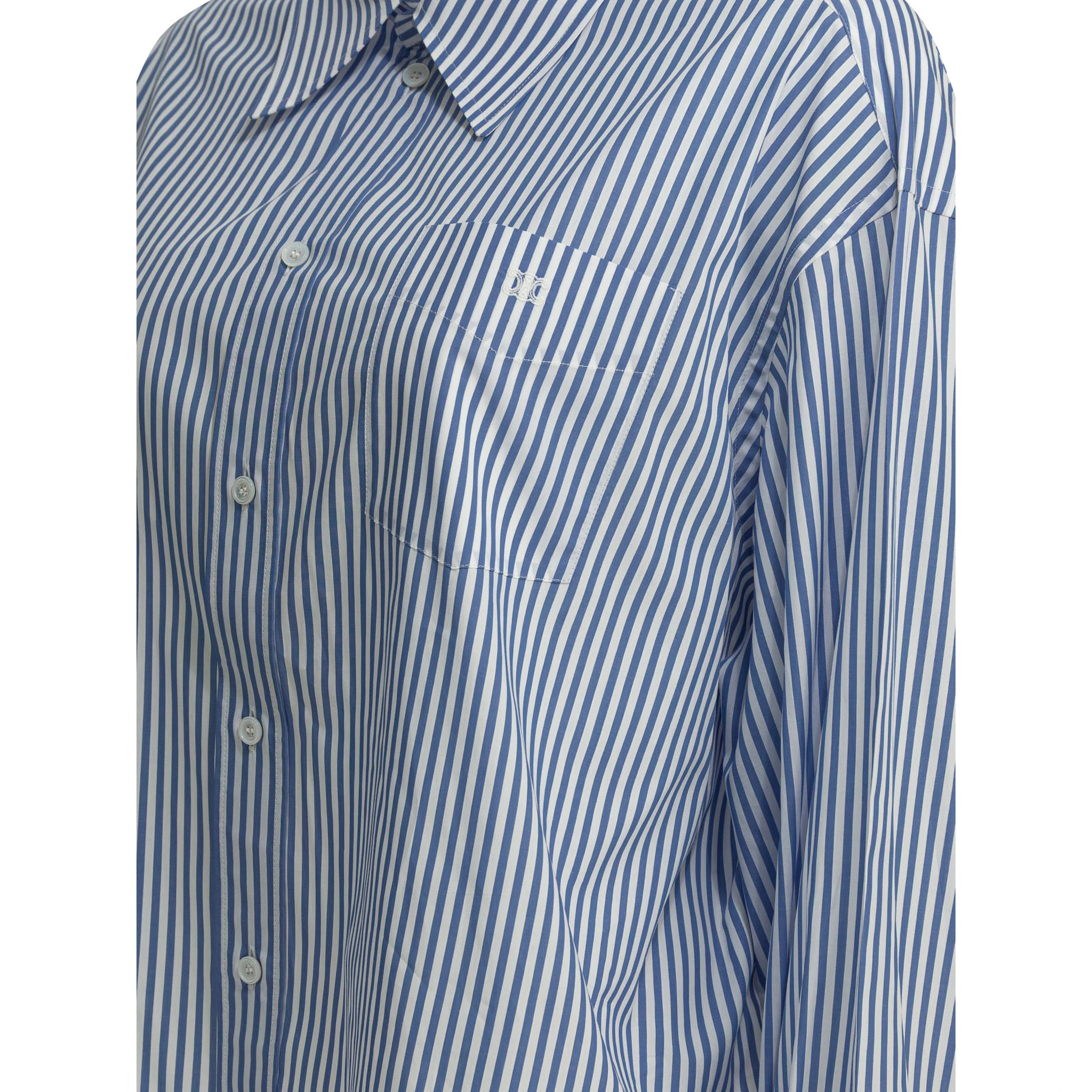 Striped cropped shirt