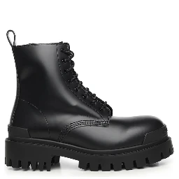 "Strike" leather ankle boots