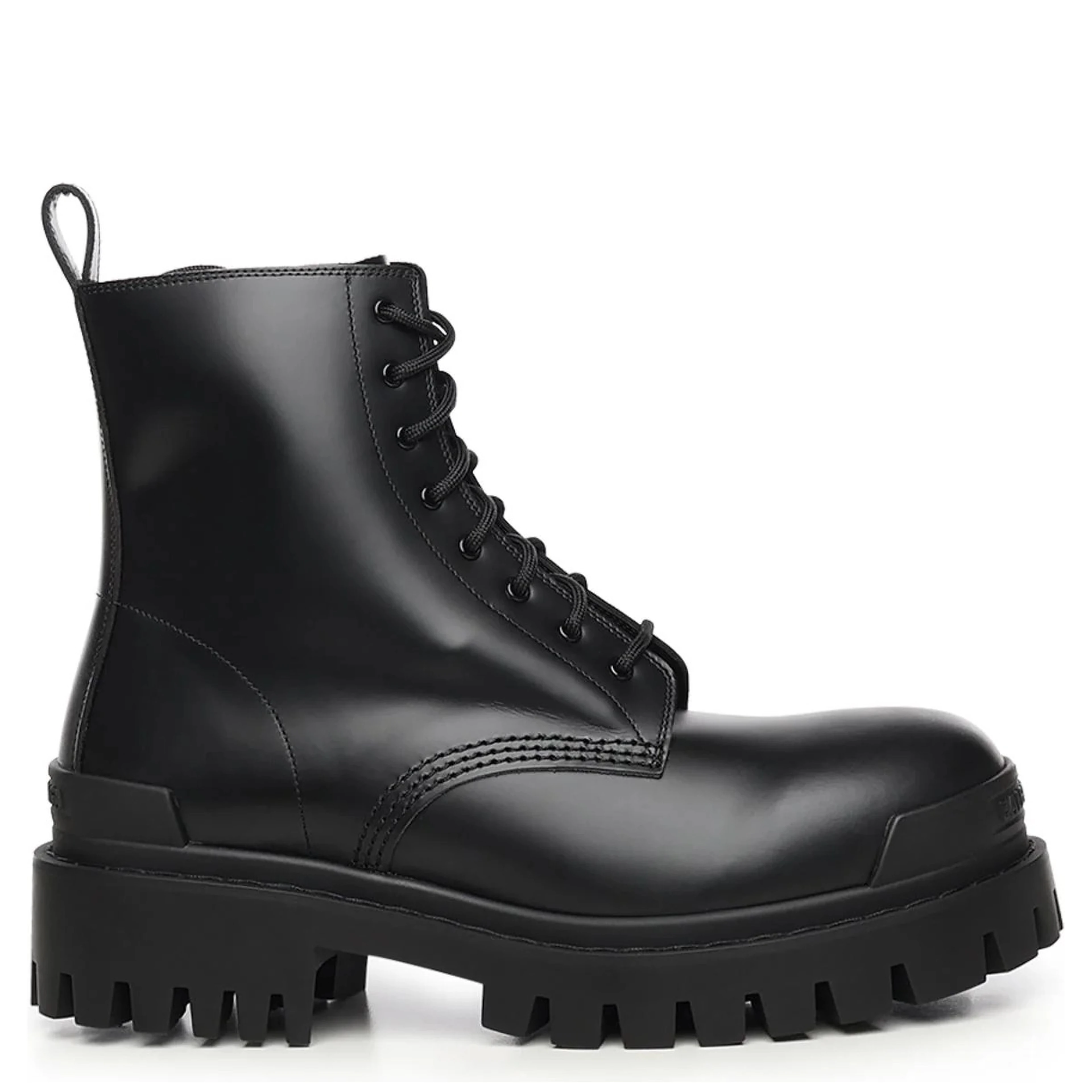 "Strike" leather ankle boots