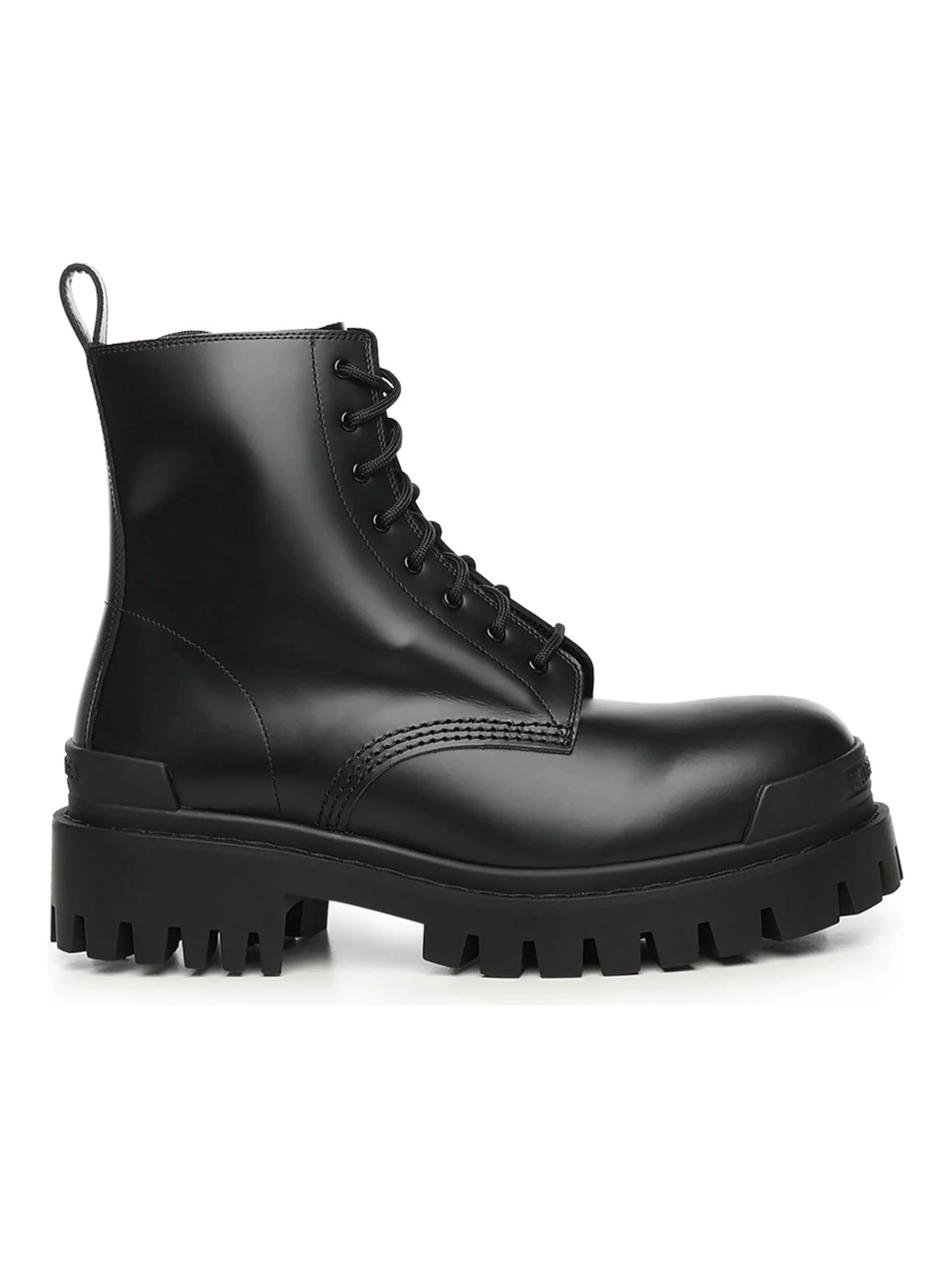 "Strike" leather ankle boots