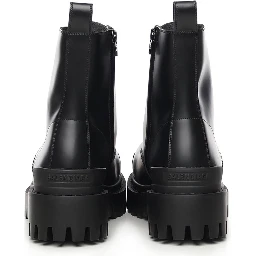 "Strike" leather ankle boots