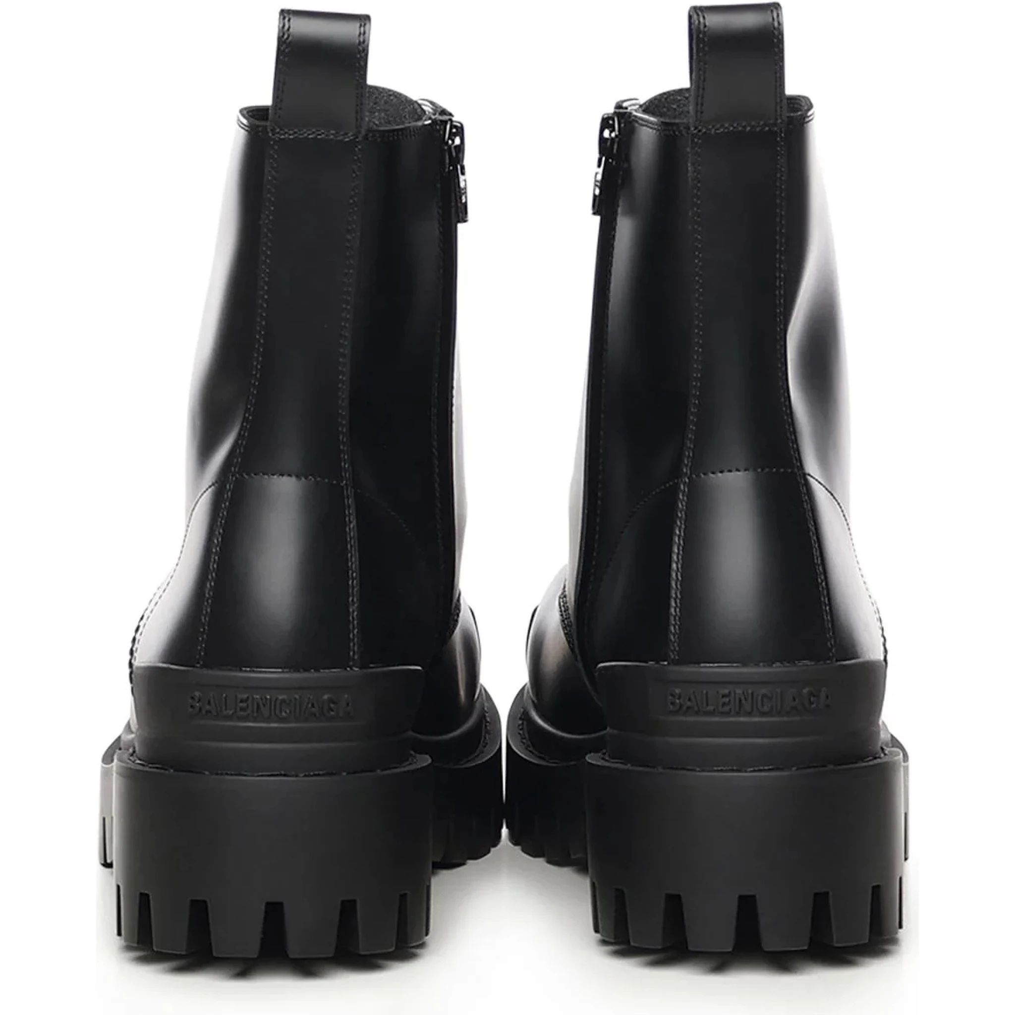 "Strike" leather ankle boots