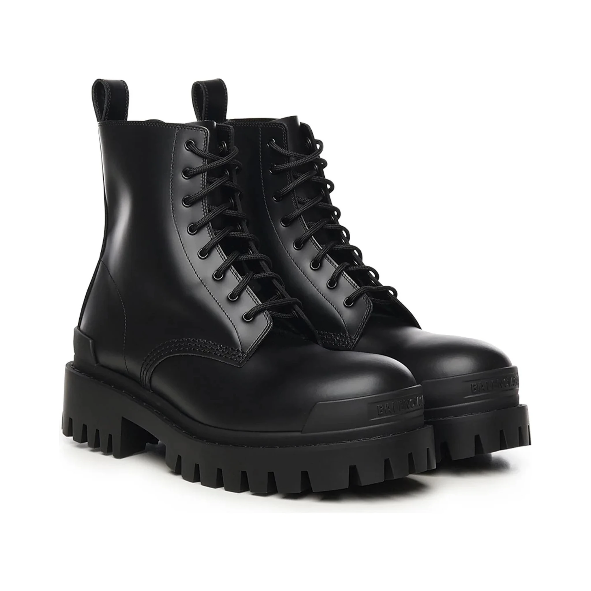 "Strike" leather ankle boots