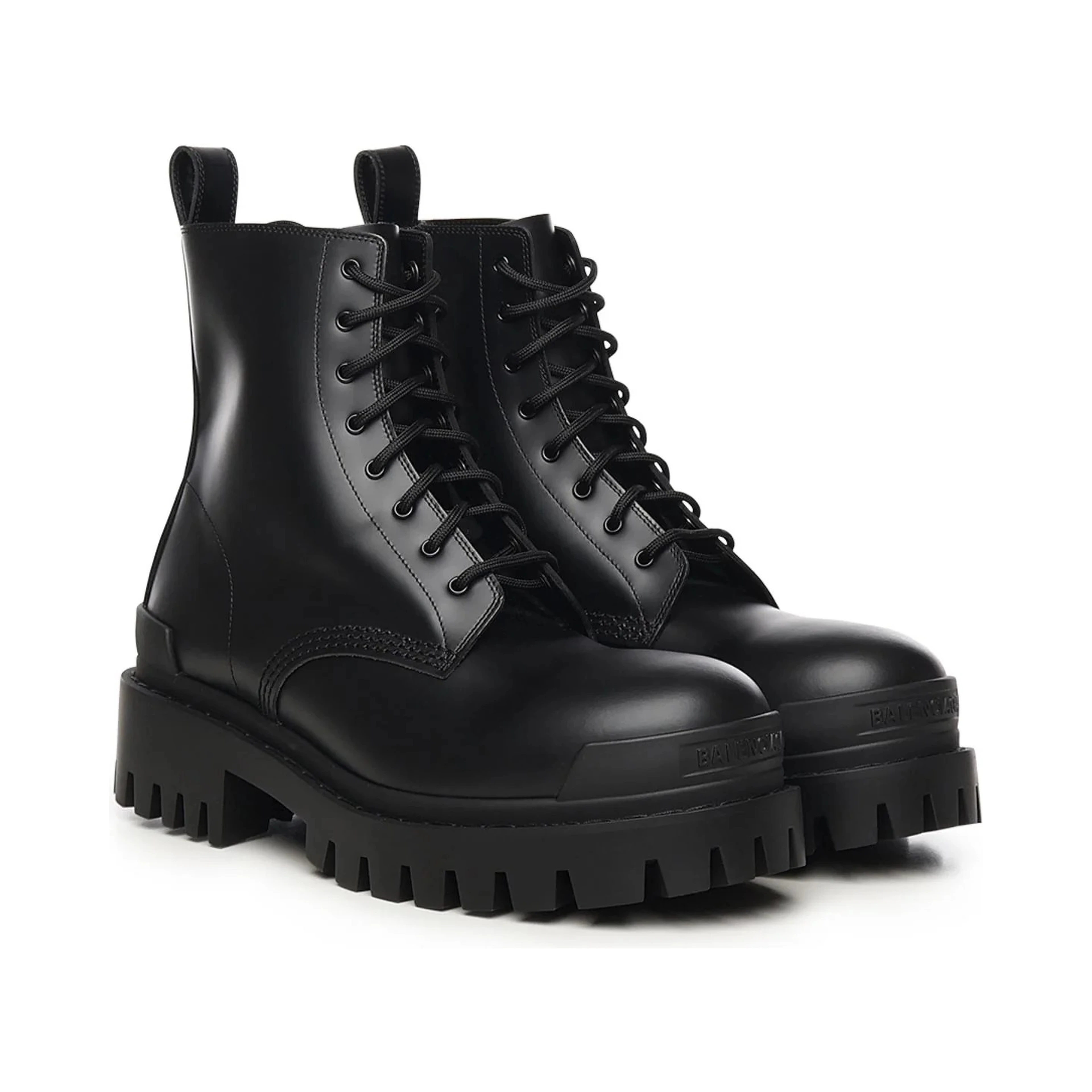 "Strike" leather ankle boots