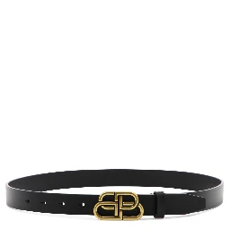 "Bb" leather belt