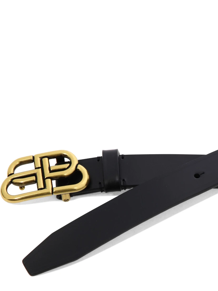 "Bb" leather belt