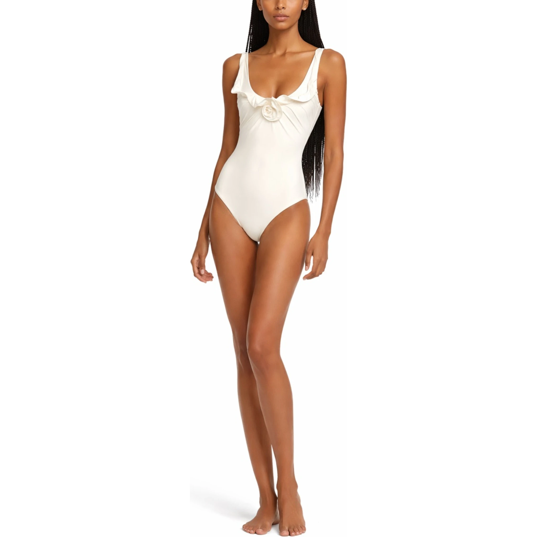 SWIMSUIT WITH FLOWER DETAIL