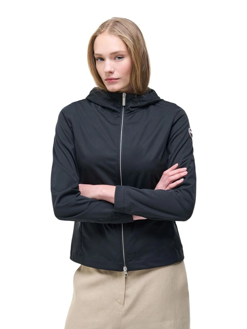 Black Polyester Shell Jacket