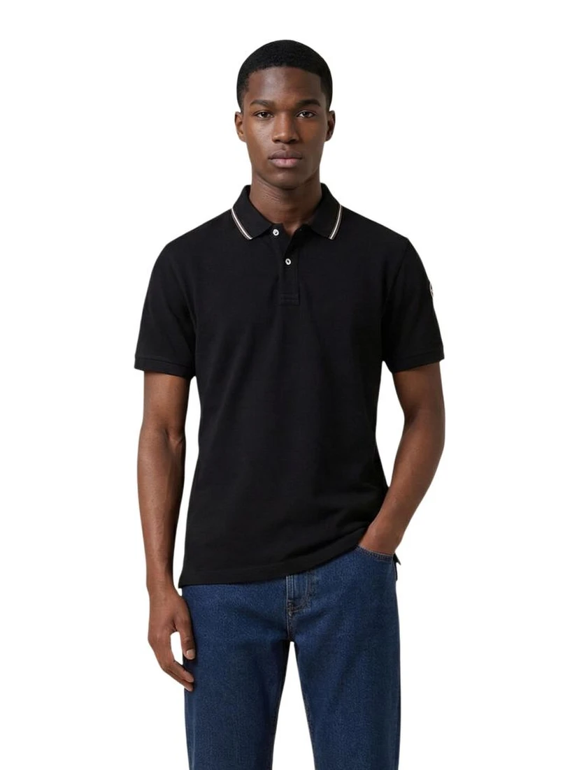 Black Cotton Polo Shirt
