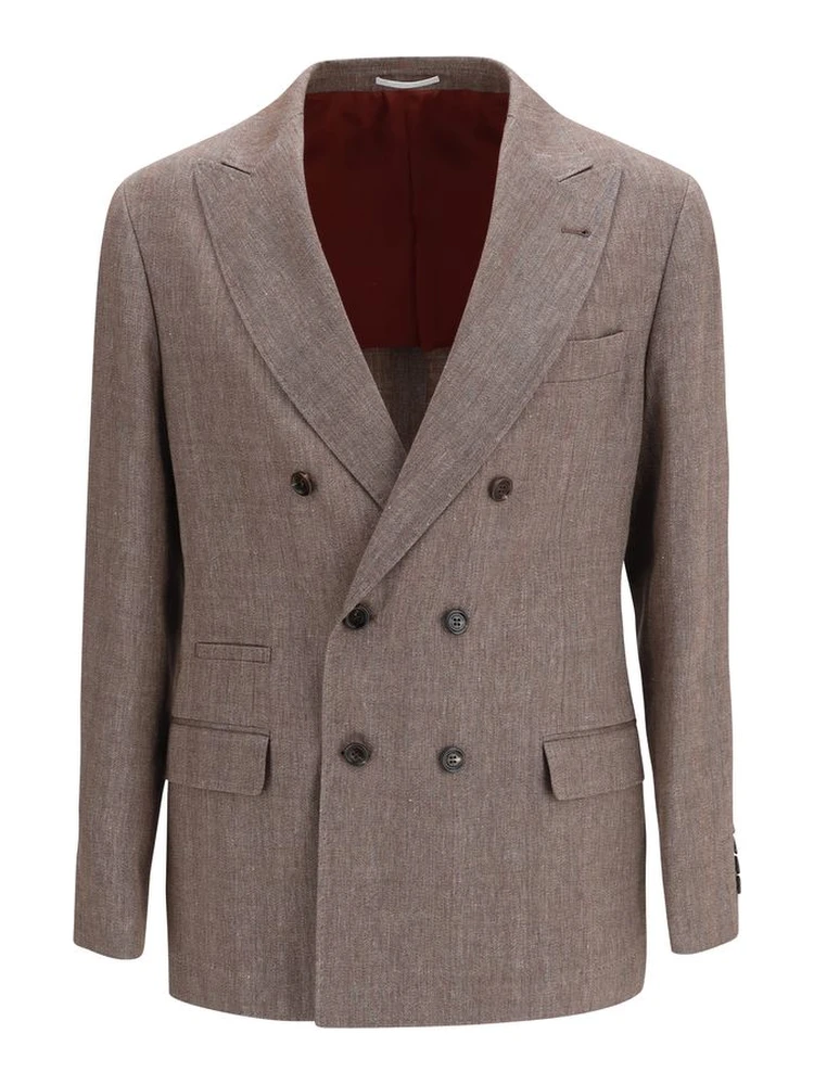 Brown Linen Blazer