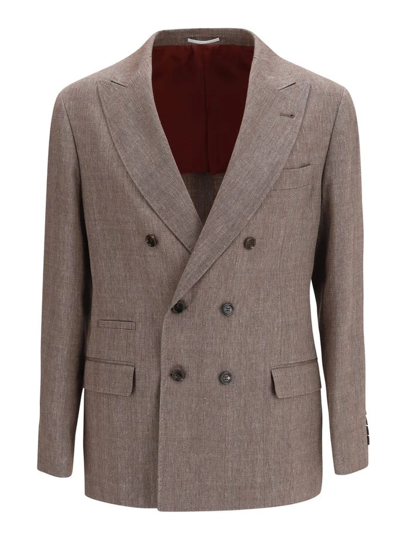 Brown Linen Blazer