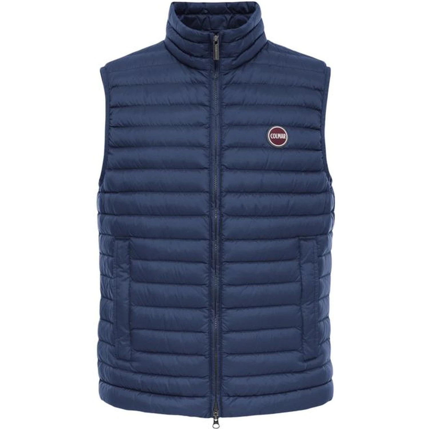 Blue Polyamide Sleveless Jacket