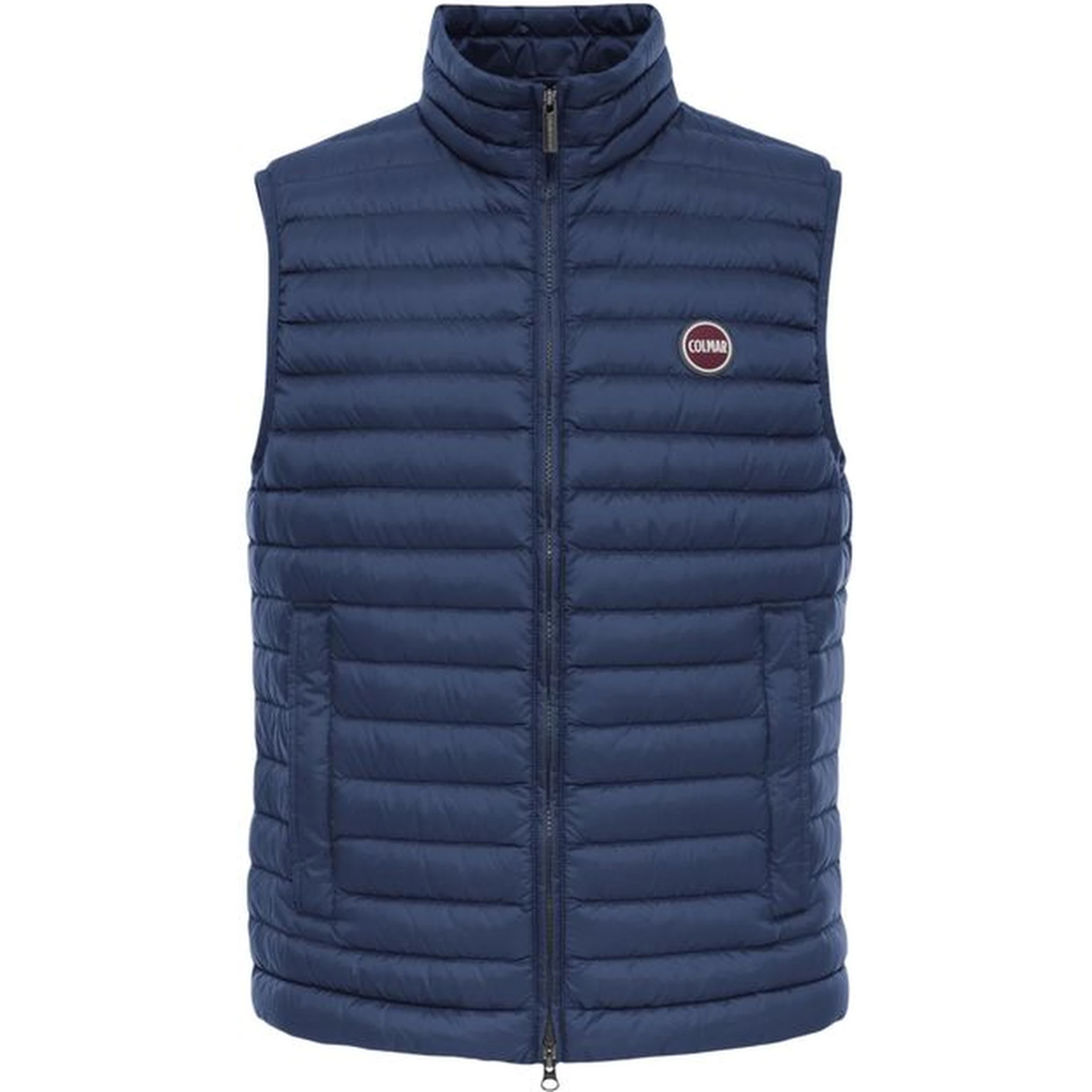 Blue Polyamide Sleveless Jacket