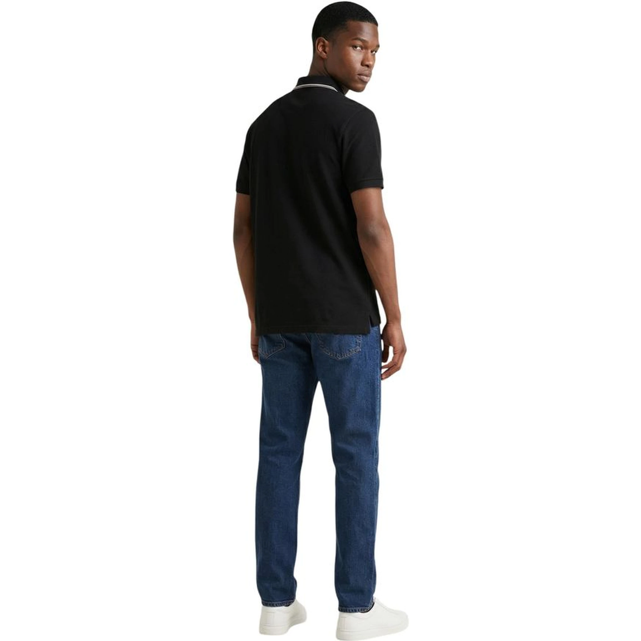 Black Cotton Polo Shirt